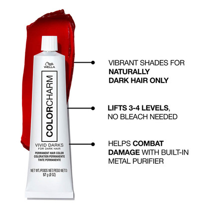 大人も着やすいシンプルファッション WELLA COLORCHARM VIVID DARKS Permanent Cream Color Crushed 店舗用品