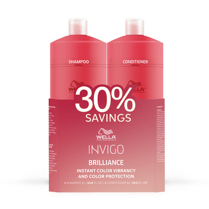Wella Professionals INVIGO Brilliance Shampoo and Conditioner Liter Duo