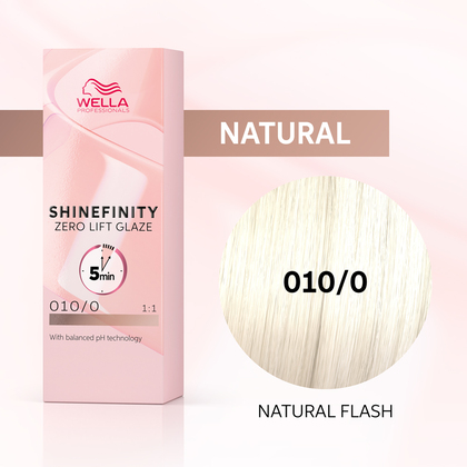 Shinefinity Zero Lift Flash Glaze 010/0 Lightest Blonde Natural (Natural Flash)